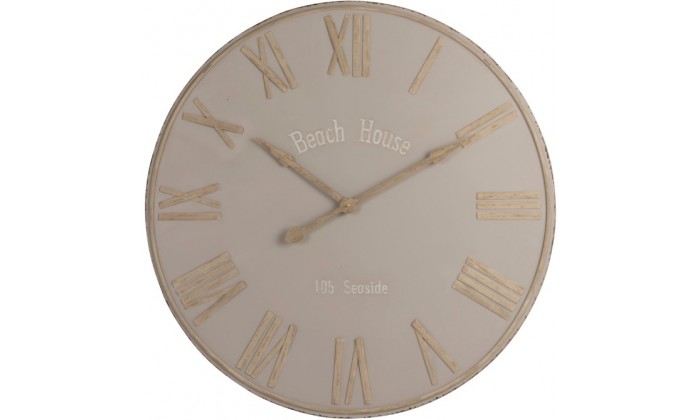 Horloge Beach House Metal Beige Large