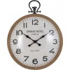 Horloge Ronde Boule Verre Bois Naturel Large