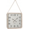 Horloge Carree Corde Metal Gris Large