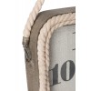 Horloge Carree Corde Metal Gris Large