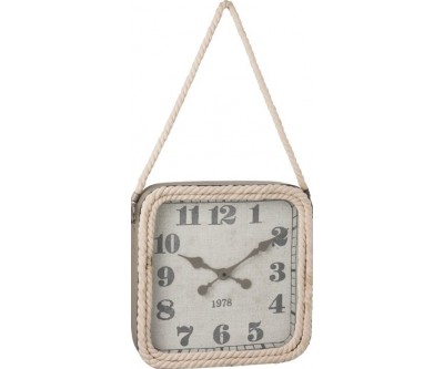 Horloge Carree Corde Metal Gris Small