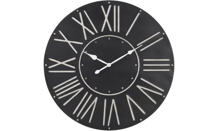 Horloge Ronde Metal Noir Large