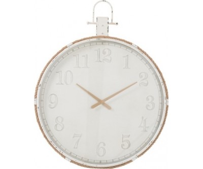 Horloge Ronde Metal Blanc Large