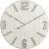 Horloge Planches + Zinc Bois Blanc Naturel Large