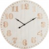 Horloge Chiffres Bois Blanc/Naturel