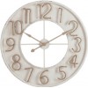 Horloge Chiffres Jute Metal Blanc Large