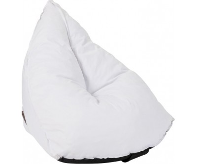 Pouf Poire Triangulaire Polyester Blanc