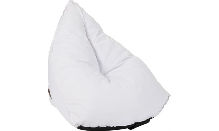 Pouf Poire Triangulaire Polyester Blanc