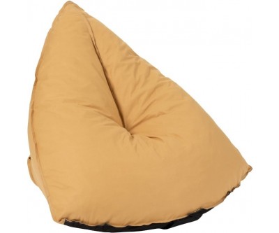 Pouf Poire Triangulaire Polyester Ocre