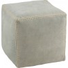 Pouf Velours Carre Menthe/Beige