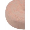 Pouf Rond Bord Coton Rose