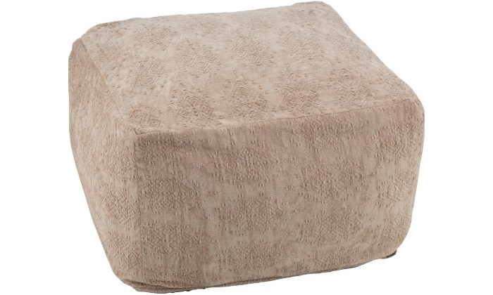 Pouf Fayola Coton Marron