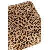 Pouf Leopard Carre Cuir Mix