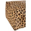 Pouf Leopard Carre Cuir Mix