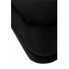 Pouf Carre Bas Velours Noir