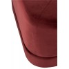 Pouf Carre Bas Velours Rouge