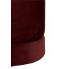 Pouf Carre Bas Velours Rouge