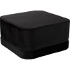 Pouf Carre Bas Velours Noir