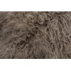 Pouf Long Carre Laine D'agneau Gris