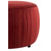 Pouf Rond Velours Bordeaux