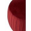 Pouf Rond Velours Bordeaux