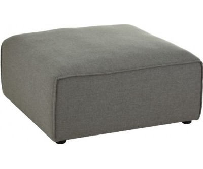 Pouf/Coin Carre Textile/Bois Gris