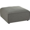 Pouf/Coin Carre Textile/Bois Gris