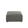 Pouf/Coin Carre Textile/Bois Gris