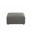 Pouf/Coin Carre Textile/Bois Gris