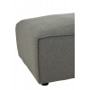 Pouf/Coin Carre Textile/Bois Gris