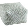 Pouf Zebre Polyacrylique Menthe/Blanc