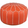 Pouf Africain Polyester Orange