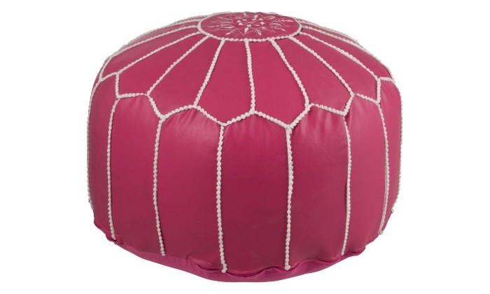 Pouf Africain Polyester Rose