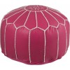 Pouf Africain Polyester Rose