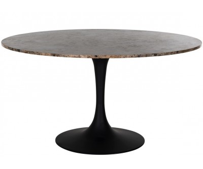 Table a manger 40Ø avec du marbre brun ORLANDO