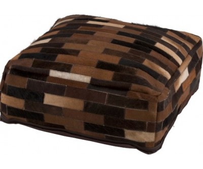 Pouf Chalet Cuir Marron