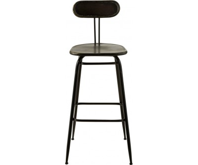 Tabouret De Bar Industriel Metal Noir