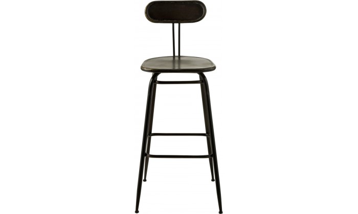 Tabouret De Bar Industriel Metal Noir