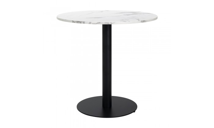 Table de salle à manger ultra design en acier inoxydable silver en marbre MIRAGE