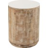 Tabouret Bois De Manguier Blanc