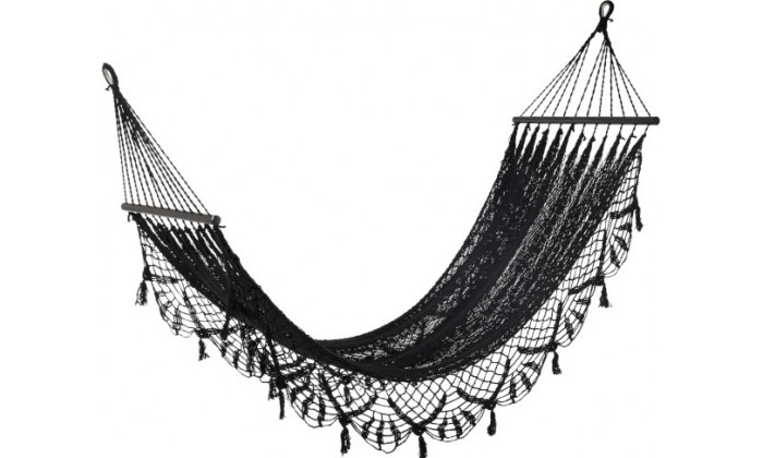 Hamac Crochet Coton Noir