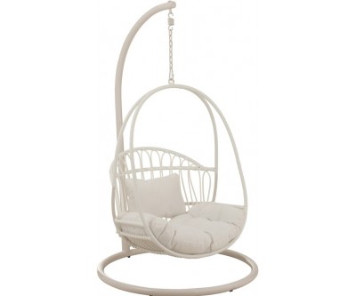 Chaise Suspendu Enfant Cosy Acier Blanc