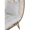 Chaise Lounge Ovale Acier Naturel