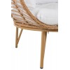 Chaise Lounge Ovale Acier Naturel