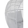 Chaise Lounge Ovale Acier Blanc