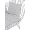 Chaise Lounge Ovale Acier Blanc