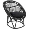 Chaise+Coussin Roco Rotin Noir