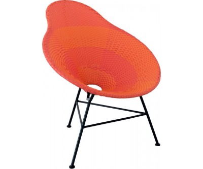 Chaise Poire Metal/Plastique Rouge