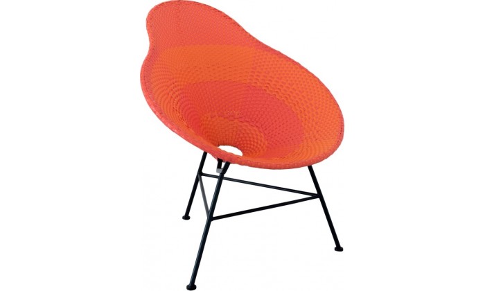 Chaise Poire Metal/Plastique Rouge