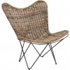 Chaise Lounge Rotin Naturel